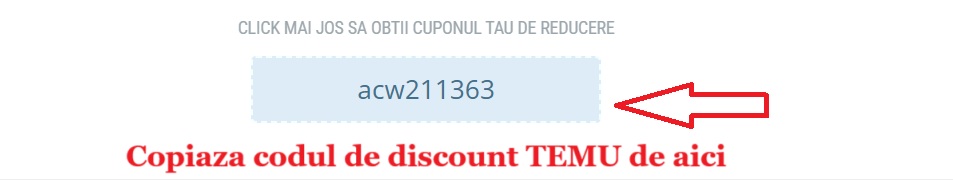 Codul de discount TEMU